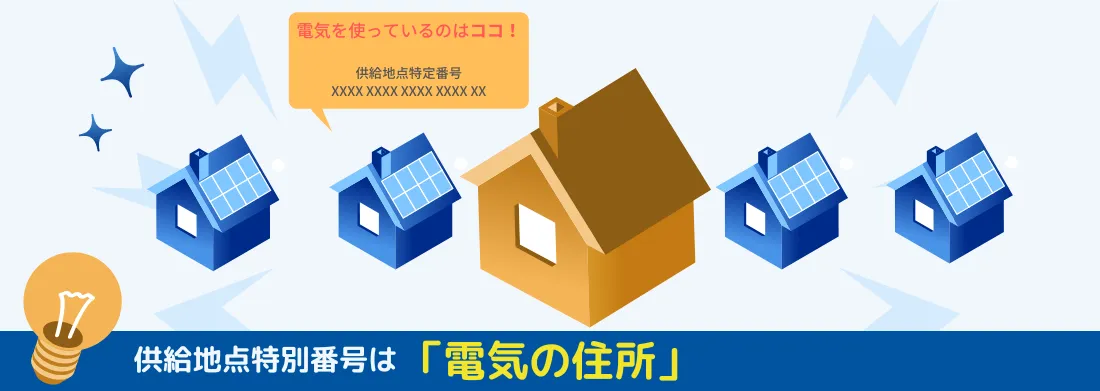 供給地点特定番号は、電気の使用場所を示すもの、つまり「電気の住所」！