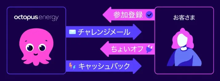 オクトパスエナジーのメリット：節電チャレンジで電気代から割引